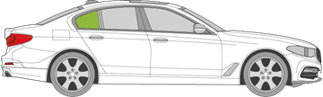 Afbeelding van Zijruit rechts BMW 5-serie sedan