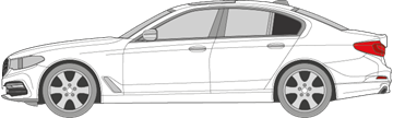 Afbeelding van Zijruit links BMW 5-serie sedan (DONKERE RUIT)