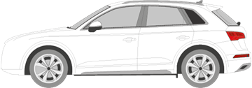 Afbeelding van Zijruit links Audi Q5 (DONKERE RUIT)
