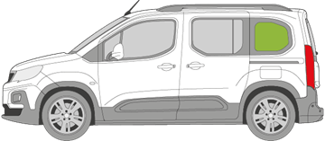 Afbeelding van Zijruit links Citroën Berlingo 