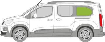 Afbeelding van Zijruit links Peugeot Rifter (LANG)