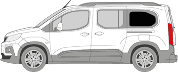 Afbeelding van Zijruit links Peugeot Rifter (LANG) (DONKERE RUIT)