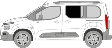 Afbeelding van Zijruit links Citroën Berlingo (DONKERE RUIT) 