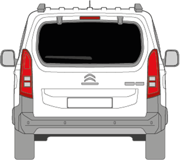 Afbeelding van Achterruit Citroën Berlingo (uitstelbaar en DONKER)