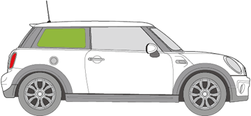 Afbeelding van Zijruit rechts Mini 3 deurs hatchback