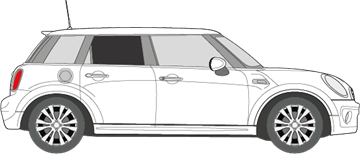 Afbeelding van Zijruit rechts Mini 5 deurs hatchback (DONKERE RUIT)