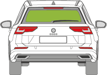 Afbeelding van Achterruit VW Golf Variant
