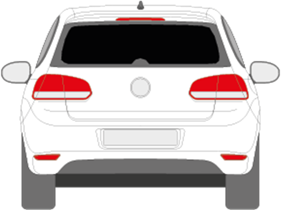 Afbeelding van Achterruit VW Golf 5-deurs DAB radio (DONKERE RUIT)