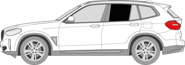 Afbeelding van Zijruit links BMW iX3 (DONKERE RUIT)