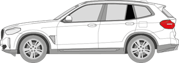 Afbeelding van Zijruit links BMW iX3 (DONKERE RUIT)