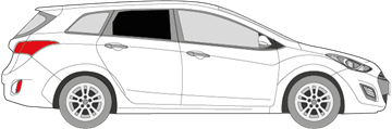 Afbeelding van Zijruit rechts Hyundai i30 break (DONKERE RUIT)