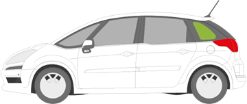 Afbeelding van Zijruit links Citroën C4 Picasso 