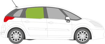 Afbeelding van Zijruit rechts Citroën C4 Picasso 