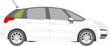 Afbeelding van Zijruit rechts Citroën C4 Picasso 