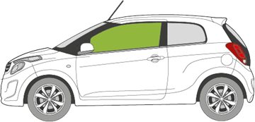 Afbeelding van Zijruit links Citroën C1 3 deurs