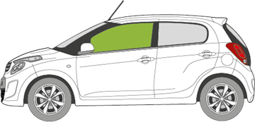 Afbeelding van Zijruit links Citroën C1 5 deurs