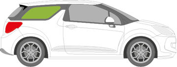 Afbeelding van Zijruit rechts Citroën DS3