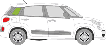 Afbeelding van Zijruit rechts Fiat 500L 