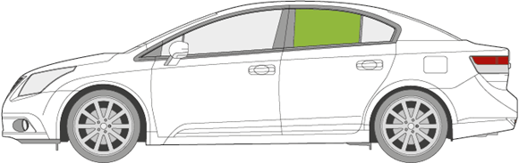 Afbeelding van Zijruit links Toyota Avensis sedan 