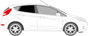 Afbeelding van Zijruit rechts Ford Fiesta 5 deurs (DONKERE RUIT)