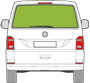 Afbeelding van Achterruit VW Transporter met gat voor de ruitenwisser