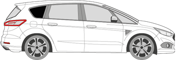 Afbeelding van Zijruit rechts Ford S-max (DONKERE RUIT)