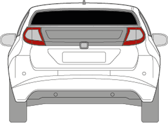 Afbeelding van Achterruit Honda Civic 5 deurs (bovenste ruit)