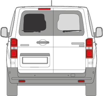 Afbeelding van Achterruit links Peugeot Traveller met ontdooiing (DONKERE RUIT)