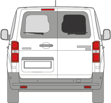 Afbeelding van Achterruit rechts Peugeot Traveller zonder ontdooiing (DONKERE RUIT)