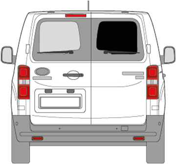 Afbeelding van Achterruit rechts Toyota Proace zonder ontdooiing (DONKER RUIT)