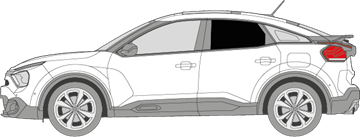 Afbeelding van Zijruit links Citroën C4 (DONKERE RUIT)
