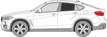 Afbeelding van Zijruit links BMW X6 (DONKERE RUIT)