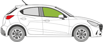 Afbeelding van Zijruit rechts Mazda 2 5 deurs