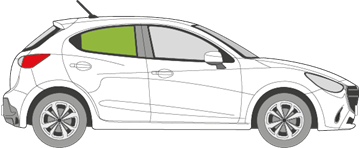 Afbeelding van Zijruit rechts Mazda 2 5 deurs