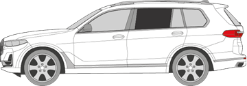 Afbeelding van Zijruit links BMW X7 (DONKERE RUIT)