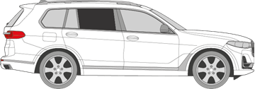 Afbeelding van Zijruit rechts BMW X7 (DONKERE RUIT)
