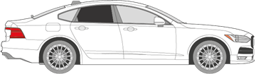 Afbeelding van Zijruit rechts Volvo S90 (DONKERE RUIT)