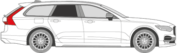 Afbeelding van Zijruit rechts Volvo V90 (DONKERE RUIT)