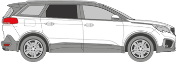 Afbeelding van Zijruit rechts Peugeot 5008 (DONKERE RUIT) 