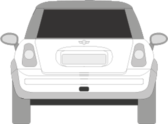 Afbeelding van Achterruit Mini 3 deurs hatchback (DONKERE RUIT)