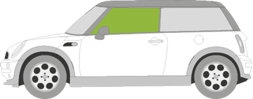 Afbeelding van Zijruit links Mini 3 deurs hatchback 