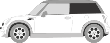 Afbeelding van Zijruit links Mini 3 deurs hatchback (DONKERE RUIT)