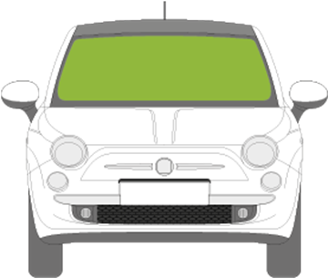 Afbeelding van Voorruit Fiat 500 Cabrio met zelfdim spiegel/antenne
