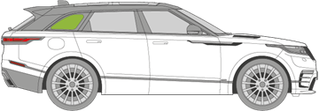 Afbeelding van Zijruit rechts Range Rover Velar 