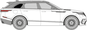 Afbeelding van Zijruit rechts Range Rover Velar (DONKERE RUIT)