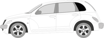 Afbeelding van Zijruit links Chrysler Pt cruiser (DONKERE RUIT)