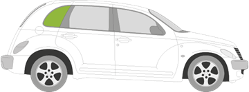 Afbeelding van Zijruit rechts Chrysler Pt cruiser