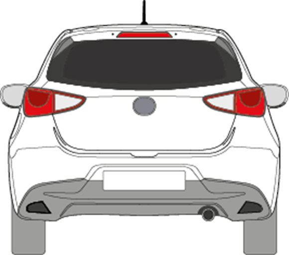 Afbeelding van Achterruit Mazda 2 5 deurs antenne (DONKERE RUIT)