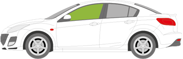 Afbeelding van Zijruit links Mazda 3 sedan 