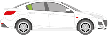 Afbeelding van Zijruit rechts Mazda 3 sedan 